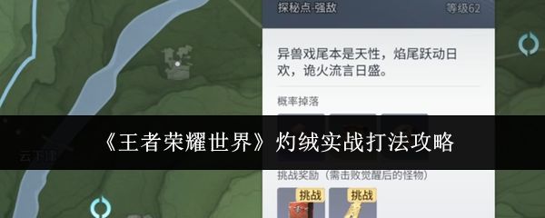 王者荣耀世界灼绒实战怎么打_https://www.toolscha.com_游戏攻略_第1张